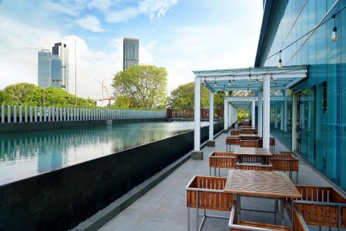 Swimming pool, Holiday Inn Express Jakarta International Expo By IHG in Kemayoran Swimming pool, Holiday Inn Express Jakarta International Expo By IHG in Kemayoran