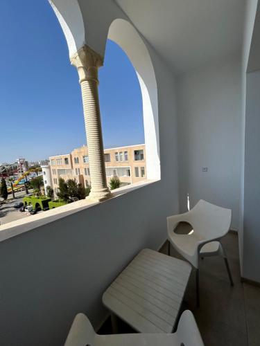 מרפסת, Appartement Mahdia Beach & Aqua Park in היבון מרפסת, Appartement Mahdia Beach & Aqua Park in היבון