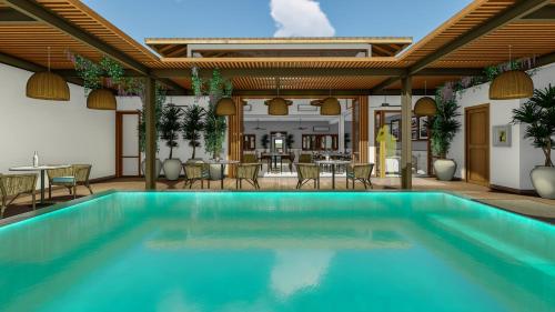 游泳池, The Lotus Palace Chettinad in 卡娜杜卡塘 游泳池, The Lotus Palace Chettinad in 卡娜杜卡塘