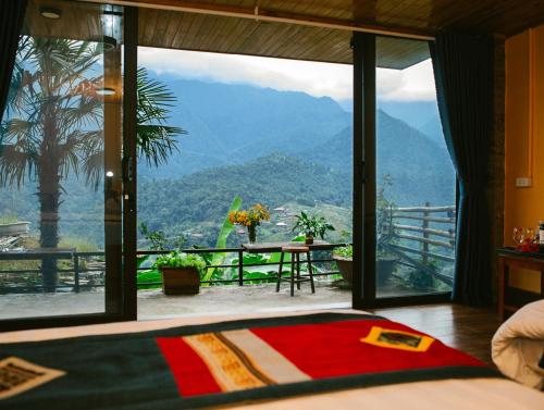 balkon/terras, H'Mong Cat Cat Homestay near Fansipan Mountain balkon/terras, H'Mong Cat Cat Homestay near Fansipan Mountain