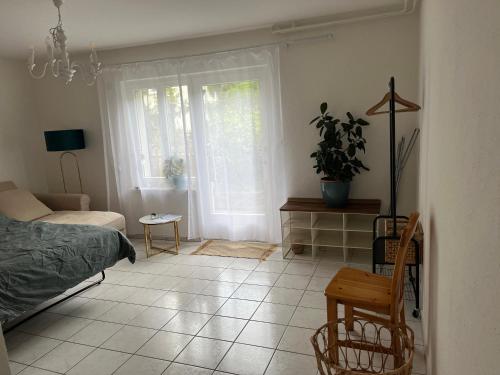 Letzigrund studio apartment with private garden