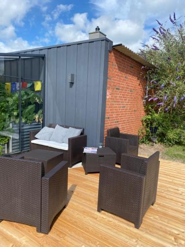 Erkély/terasz, Ferienwohnung in Breiholz zwischen den Meeren, am Nordostseekanal in Breiholz Erkély/terasz, Ferienwohnung in Breiholz zwischen den Meeren, am Nordostseekanal in Breiholz