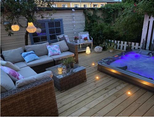 발코니/테라스, Great house with luxurious outdoor spa in 솔트조바덴 발코니/테라스, Great house with luxurious outdoor spa in 솔트조바덴