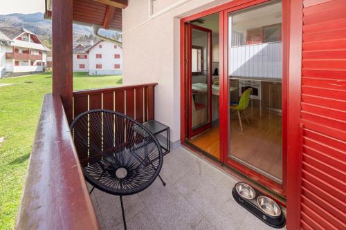 Erkély/terasz, Timber Apartment in Bohinjska Bistrica Erkély/terasz, Timber Apartment in Bohinjska Bistrica