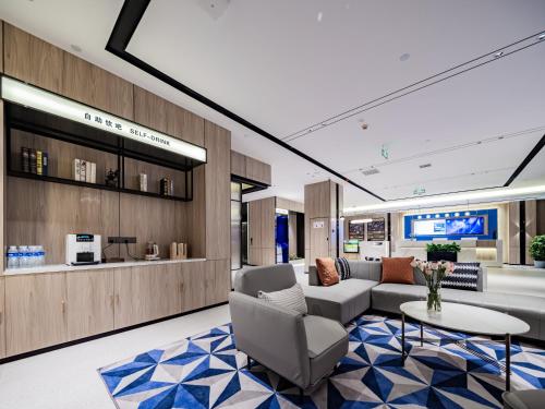 Előcsarnok, Echarm Hotel Xi'an Chanba International Convention and Exhibition Center in Baqiao negyed Előcsarnok, Echarm Hotel Xi'an Chanba International Convention and Exhibition Center in Baqiao negyed