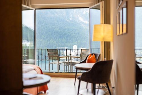 Utsikt, Schweizerhof Swiss Quality Hotel in Sankt Moritz Utsikt, Schweizerhof Swiss Quality Hotel in Sankt Moritz