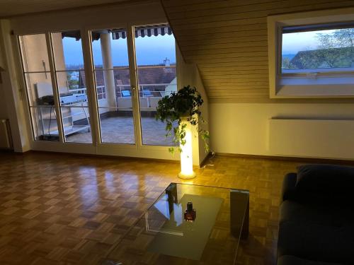Guestroom, 1 WG Zimmer, Wohnzimmer mit Kamin, Kuche voll ausgestattet, großer Balkon mit Ausblick in Schaffhausen Guestroom, 1 WG Zimmer, Wohnzimmer mit Kamin, Kuche voll ausgestattet, großer Balkon mit Ausblick in Schaffhausen