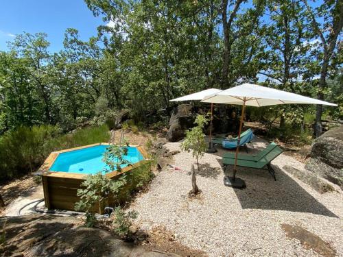 Úszómedence, Casa Rural Finca De Musgo in Valverde De La Vera Úszómedence, Casa Rural Finca De Musgo in Valverde De La Vera