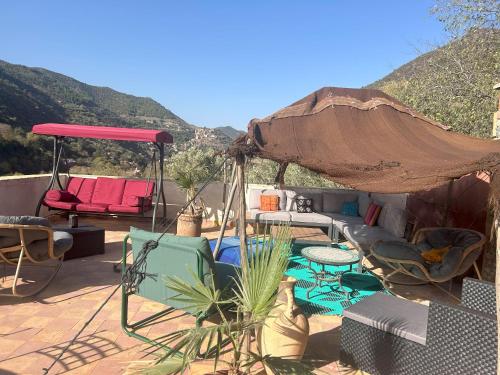 balkon/terras, Chez Yahia, Au coeur de L'Ourika in Anguelz balkon/terras, Chez Yahia, Au coeur de L'Ourika in Anguelz