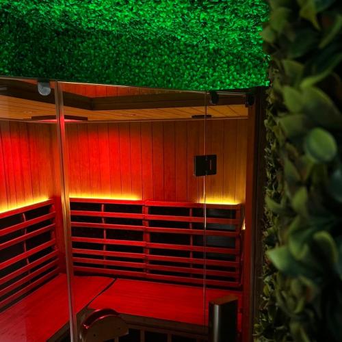 Sauna, Deluxe Seaview Chalet 6 by Palm Beach Chalets in Ostend Sauna, Deluxe Seaview Chalet 6 by Palm Beach Chalets in Ostend