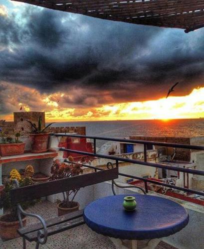 Erkély/terasz, Riad Le Cheval Blanc in Safi Erkély/terasz, Riad Le Cheval Blanc in Safi