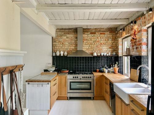 Exterior view, Charming Scania Street House With Idyllic Garden in Borrby Exterior view, Charming Scania Street House With Idyllic Garden in Borrby