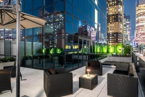 Balcony/terrace, YOTEL New York Times Square in New York (NY) Balcony/terrace, YOTEL New York Times Square in New York (NY)