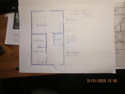 Floor plans, Saunallinen huone omakotitalossa - old wooden house- own sauna in Itaharju Floor plans, Saunallinen huone omakotitalossa - old wooden house- own sauna in Itaharju