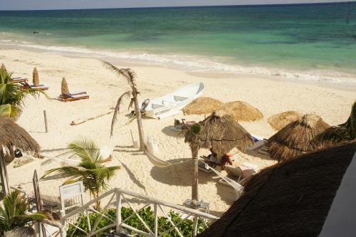 strand, Punta Piedra Beach Posada in Tulum strand, Punta Piedra Beach Posada in Tulum