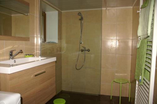 Fürdőszoba, Blanche-Roche, gîte en lisière de fôret (Blanche-Roche, gite en lisiere de foret) in Saint-Ame Fürdőszoba, Blanche-Roche, gîte en lisière de fôret (Blanche-Roche, gite en lisiere de foret) in Saint-Ame