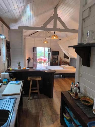 keittiö, Studio moderne avec terrasse à Le Robert 60 m² (Studio moderne avec terrasse a Le Robert 60 m²) in Le Robert keittiö, Studio moderne avec terrasse à Le Robert 60 m² (Studio moderne avec terrasse a Le Robert 60 m²) in Le Robert