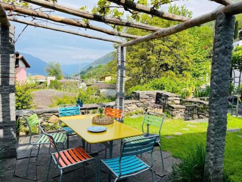Rustico-Ferienwohnung mit Garten Casa-Ritz in San Nazzaro Rustico-Ferienwohnung mit Garten Casa-Ritz in San Nazzaro