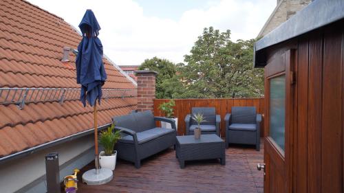 Balkon/terasa, Ferienhaus Pilse 3 in Erfurt Balkon/terasa, Ferienhaus Pilse 3 in Erfurt