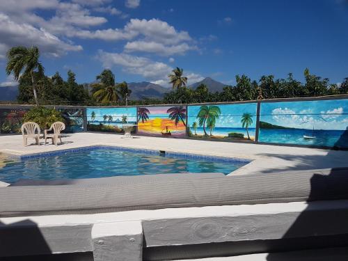 Finca im Grunen, sehr ruhige Lage, Terrasse mit Pool in Peravia Finca im Grunen, sehr ruhige Lage, Terrasse mit Pool in Peravia