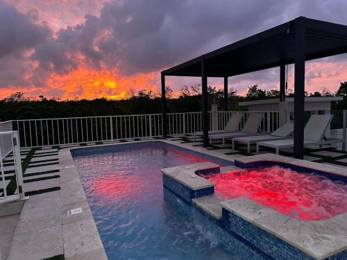 Skyline Retreat- Luxury Studio with Rooftop Pool, TV & AC in Falmouth Skyline Retreat- Luxury Studio with Rooftop Pool, TV & AC in Falmouth