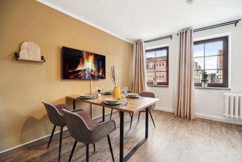 sala de TV, CozyHome Hauptmarkt Apartments in Gotha City Center sala de TV, CozyHome Hauptmarkt Apartments in Gotha City Center