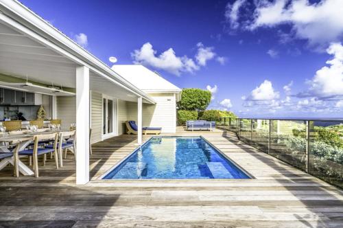 Balkon/teras, Villa SARONG in Gustavia Balkon/teras, Villa SARONG in Gustavia