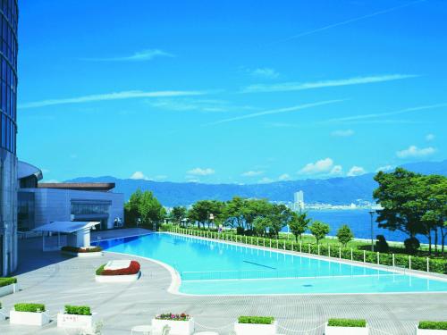 Swimming pool, Lake Biwa Otsu Prince Hotel in Otsu Swimming pool, Lake Biwa Otsu Prince Hotel in Otsu