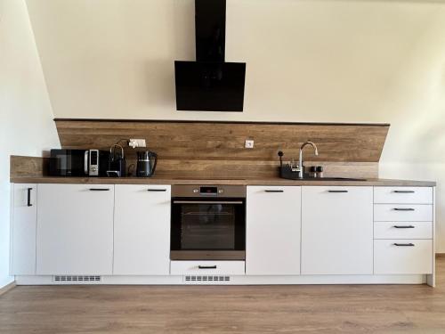 ห้องครัว, Apartmán na Vysočině (Apartman na Vysocine) in สวราทัช ห้องครัว, Apartmán na Vysočině (Apartman na Vysocine) in สวราทัช