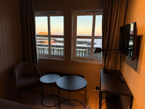 Erkély/terasz, Grønnbuene Rorbu Hotel in Andenes Erkély/terasz, Grønnbuene Rorbu Hotel in Andenes