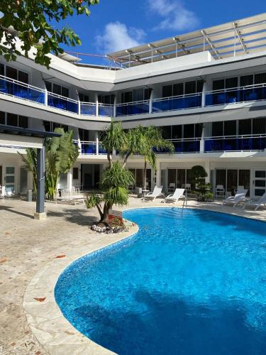Hotelli välisilme, New Garden Hotel in Sosua Hotelli välisilme, New Garden Hotel in Sosua