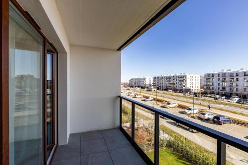 Varanda/terraço, Orunia Stylish Apartment in Lostowice Varanda/terraço, Orunia Stylish Apartment in Lostowice