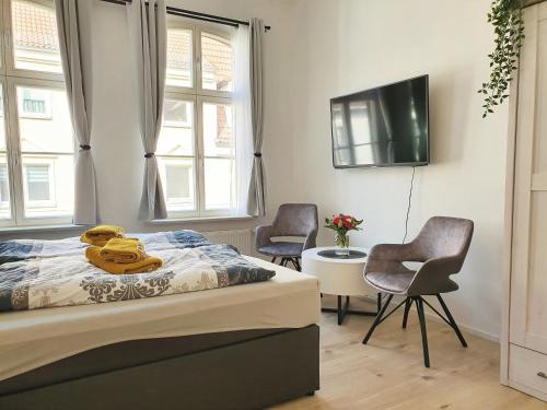 Létesítmények, Hogulu - außergewöhnliches Appartement 9 in der Altstadt (Hogulu - außergewohnliches Appartement 9 in der Altstadt) in Brandenburg an der Havel Létesítmények, Hogulu - außergewöhnliches Appartement 9 in der Altstadt (Hogulu - außergewohnliches Appartement 9 in der Altstadt) in Brandenburg an der Havel