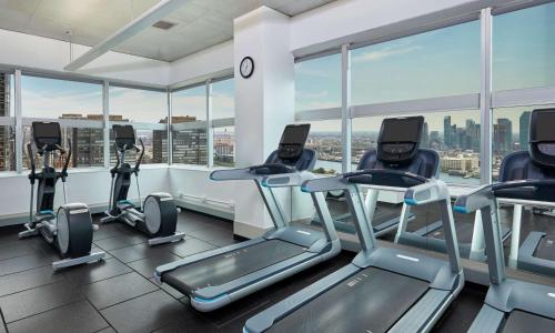 Fitness center, Millennium Hilton New York One UN Plaza in Midtown East Fitness center, Millennium Hilton New York One UN Plaza in Midtown East