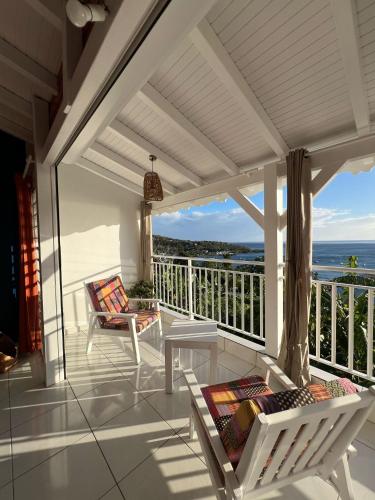 balcon/terrasse, Issa Blue Appartement Vue sur Mer in Bouillante balcon/terrasse, Issa Blue Appartement Vue sur Mer in Bouillante