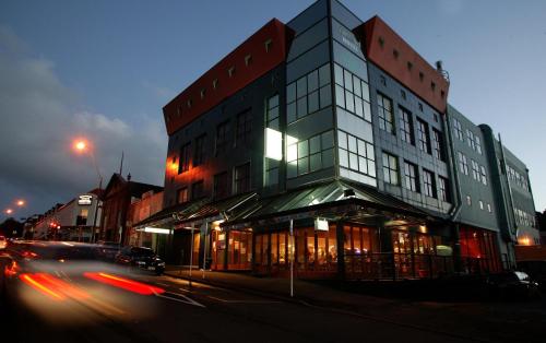 Exterior view, Distinction New Plymouth Hotel in New Plymouth CBD Exterior view, Distinction New Plymouth Hotel in New Plymouth CBD