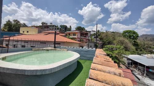 Erkély/terasz, Hotel Casa de Copan in Copan Ruinas Erkély/terasz, Hotel Casa de Copan in Copan Ruinas