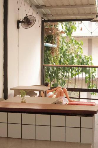 balcon/terasă, Muulao Hostel in Lângă faleză râului balcon/terasă, Muulao Hostel in Lângă faleză râului