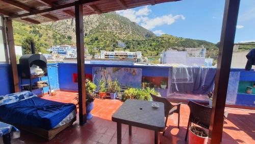Erkély/terasz, Hostel ALINE in Chefchaouen Erkély/terasz, Hostel ALINE in Chefchaouen