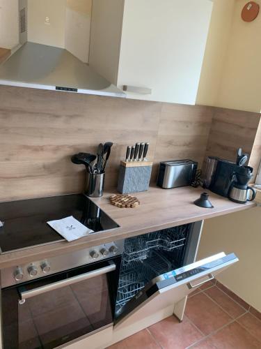 кухня, Brüni 18 - Idyllische Wohnung auf dem Land (Bruni 18 - Idyllische Wohnung auf dem Land) in Пітерхаген кухня, Brüni 18 - Idyllische Wohnung auf dem Land (Bruni 18 - Idyllische Wohnung auf dem Land) in Пітерхаген