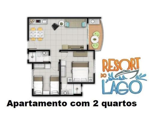 Resort do Lago 2 quartos in Parque Termas de Caldas Resort do Lago 2 quartos in Parque Termas de Caldas