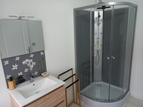 Fürdőszoba, Gîte Chez Cheynaud (Gite Chez Cheynaud) in Montagrier Fürdőszoba, Gîte Chez Cheynaud (Gite Chez Cheynaud) in Montagrier