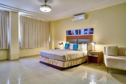 Hotel Libertad at historic main street in Santo Domingo Hotel Libertad at historic main street in Santo Domingo