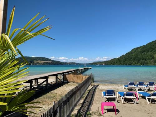 Beach, Maison du Bonheur, gite Les Tilleuls in Charavines Beach, Maison du Bonheur, gite Les Tilleuls in Charavines