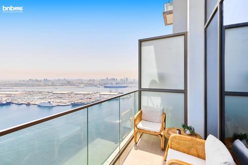 Balcony/terrace, bnbmehomes - Anwa in Dubai Maritime City Balcony/terrace, bnbmehomes - Anwa in Dubai Maritime City