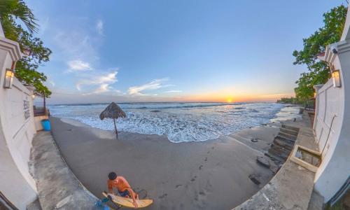 2 Casitas for 8 guests on Beach Front w Pool & AC in 马萨查帕 2 Casitas for 8 guests on Beach Front w Pool & AC in 马萨查帕