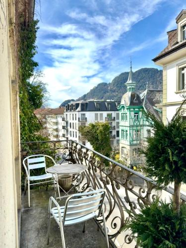 Balkon/terasa, Hotel Harder Minerva in Interlaken Balkon/terasa, Hotel Harder Minerva in Interlaken