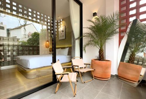 Балкон/терраса, Kin Wander Tan Phong, The Moonage in Район 7 Балкон/терраса, Kin Wander Tan Phong, The Moonage in Район 7