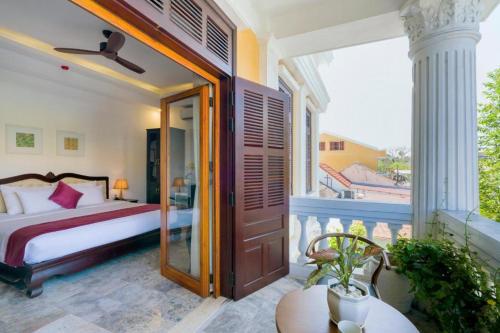 バルコニー/テラス, ホイアン セントラル ホテル (Hoian Central Hotel) in ソンフォン バルコニー/テラス, ホイアン セントラル ホテル (Hoian Central Hotel) in ソンフォン