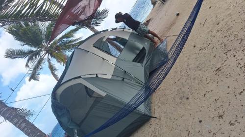 Camping Tent on Guna Yala Island in El Porvenir Camping Tent on Guna Yala Island in El Porvenir